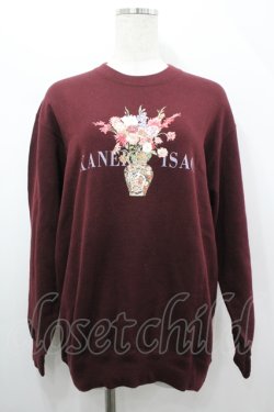 画像1: KANEKO ISAO / フラワー花瓶プリントトレーナー  パープル I-26-04-12-017-EL-TO-SA-ZI