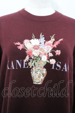 画像2: KANEKO ISAO / フラワー花瓶プリントトレーナー  パープル I-26-04-12-017-EL-TO-SA-ZI