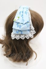 画像3: 愛野えり×HEENIE HEENIE / Petal Pique-niqueリボンヘッドドレス  サックス I-26-04-12-116-LO-AC-SA-ZI (3)