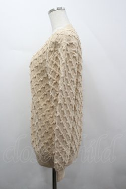 画像2: KANEKO ISAO / ポンポンニットカーディガン  ベージュ I-26-04-12-018-EL-TO-SA-ZI