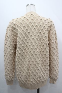 画像3: KANEKO ISAO / ポンポンニットカーディガン  ベージュ I-26-04-12-018-EL-TO-SA-ZI