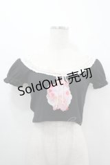Katie / BAD SUGARパフトップス  黒Ｘ白 I-26-04-12-023-LO-TO-SA-ZI