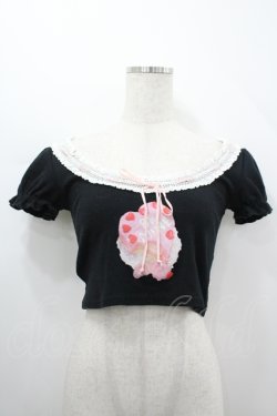 画像1: Katie / BAD SUGARパフトップス  黒Ｘ白 I-26-04-12-023-LO-TO-SA-ZI