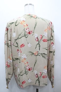 画像2: INGEBORG / チューリップ柄ブラウス  ベージュ I-26-04-12-003-LO-BL-SA-ZI