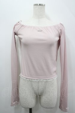 画像1: lilLilly / オフショルレースフーディトップス  ピンク I-26-04-12-025-LO-TO-SA-ZI