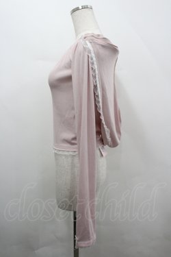 画像2: lilLilly / オフショルレースフーディトップス  ピンク I-26-04-12-025-LO-TO-SA-ZI