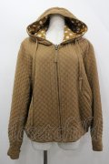 INGEBORG / 内側ドットキルティングフードブルゾン  ブラウン I-26-04-12-028-LO-JA-SA-ZI
