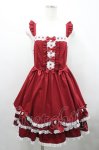 画像1: To Alice / ヴィンテージドールジャンパースカートセット M 赤Ｘ白 I-26-04-14-048-LO-OP-SA-ZI (1)