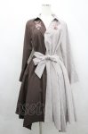 画像1: axes femme / 薔薇刺繍バイカラーワンピース M ブラウン I-26-04-14-056-AX-OP-TE-ZI (1)