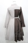 画像2: axes femme / 薔薇刺繍バイカラーワンピース M ブラウン I-26-04-14-056-AX-OP-TE-ZI (2)
