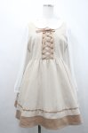 画像1: Ank Rouge / レースアップ丸襟ワンピース M ベージュ I-26-04-14-063-CA-OP-TE-ZI (1)