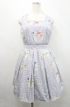 画像1: Ank Rouge / マーガレットリースギンガムジャンパースカート M ラベンダー×白 I-26-04-14-064-CA-PA-TE-ZI (1)