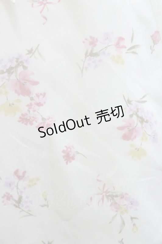 画像4: LODISPOTTO / 肩リボン水彩花柄ワンピース M オフ I-26-04-14-068-LO-OP-TE-ZI (4)