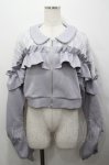 画像1: DearMyLoveRose / ヨークレースフリルショートブルゾン M-L ブルーグレー I-26-04-14-009-EL-TO-TE-ZI (1)