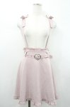 画像1: Honey Cinnamon / ハートバックルリボンサススカート  ピンク I-26-04-14-100-LO-SK-SA-ZI (1)