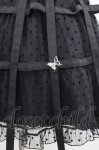 画像3: Moi-meme-Moitie / ドットフロッキー鳥籠スカート  黒 I-26-04-14-102-MO-SK-SA-ZI (3)
