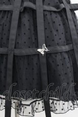 画像3: Moi-meme-Moitie / ドットフロッキー鳥籠スカート  黒 I-26-04-14-102-MO-SK-SA-ZI (3)