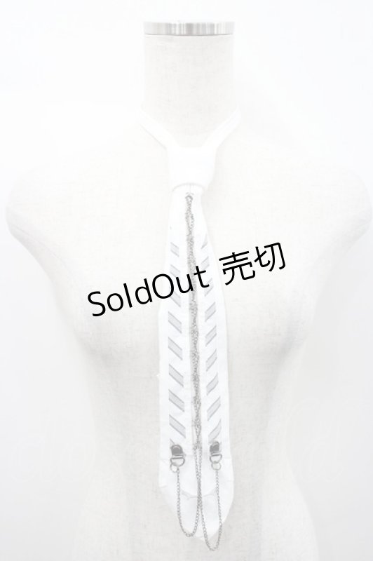 画像1: Ozz Croce / Holy Tears Purify Sorrow ネクタイ  白 I-26-04-14-109-OO-TO-TE-ZI (1)