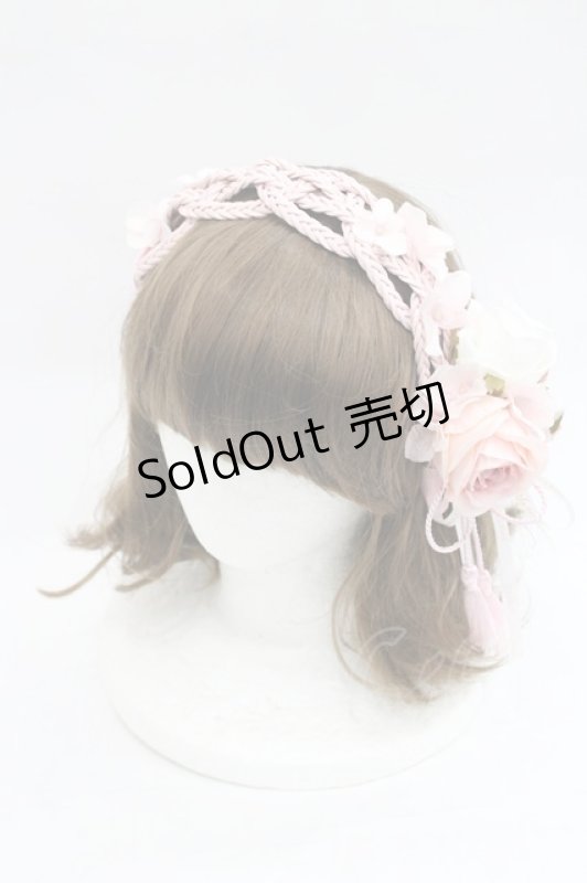 画像1: Triple fortune / 編みカチューシャ  ピンク I-26-04-14-118-EL-AC-SA-ZI (1)