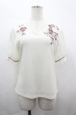 画像1: axes femme / パピヨンフルール刺繍プルオーバー M アイボリー I-26-04-14-013-AX-TO-TE-ZI (1)