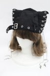 画像1: PUNK / 猫耳帽子  黒 I-26-04-14-120-PU-AC-TE-ZI (1)