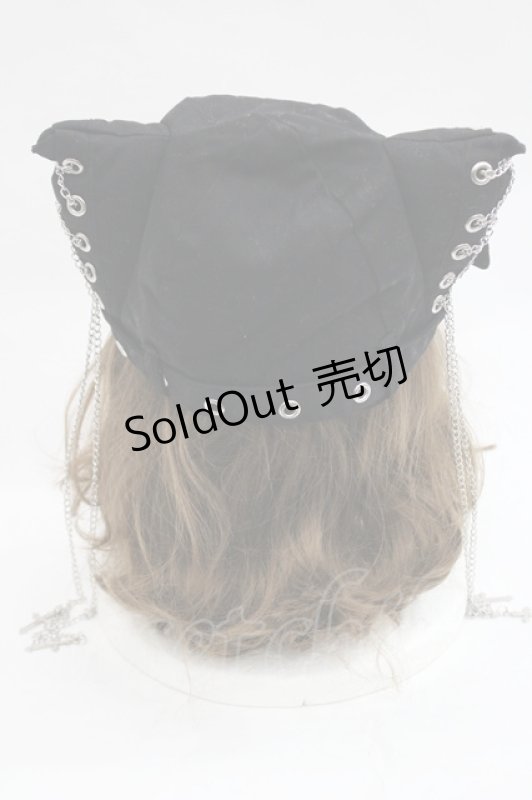 画像4: PUNK / 猫耳帽子  黒 I-26-04-14-120-PU-AC-TE-ZI (4)