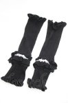 画像1: axes femme / 巻薔薇ニットアームウォーマー  黒 I-26-04-14-123-AX-ZA-TE-ZI (1)