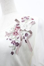 画像3: axes femme / パピヨンフルール刺繍プルオーバー M アイボリー I-26-04-14-013-AX-TO-TE-ZI (3)