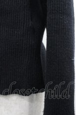 画像3: axes femme / ローズ刺繍オフショルニット F 黒 I-26-04-14-020-AX-TO-TE-ZI (3)