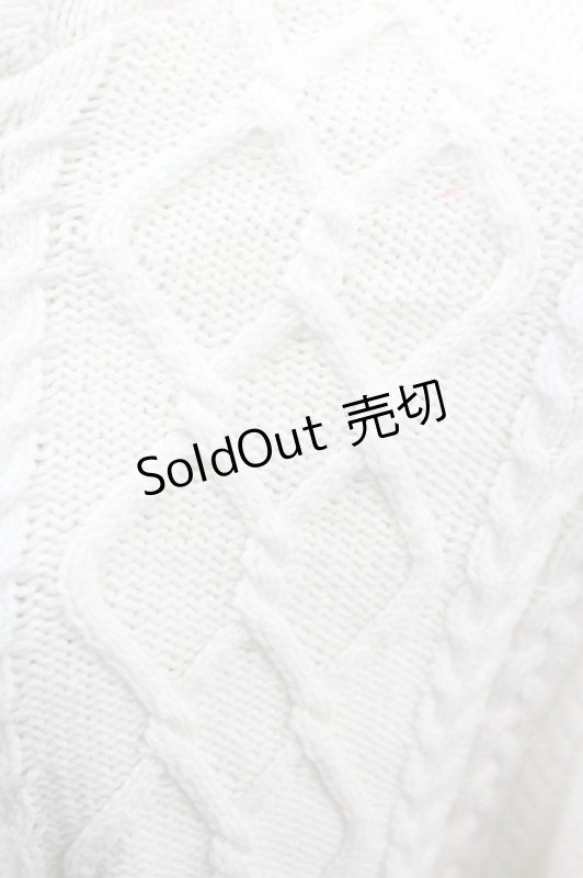 画像4: axes femme / ケーブルニットポンチョ M オフ I-26-04-14-021-AX-JA-TE-ZI (4)