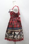 画像2: Angelic Pretty / British Bearジャンパースカートセット ジャンパースカート単品  赤 I-26-04-19-057-AP-OP-SA-ZI (2)