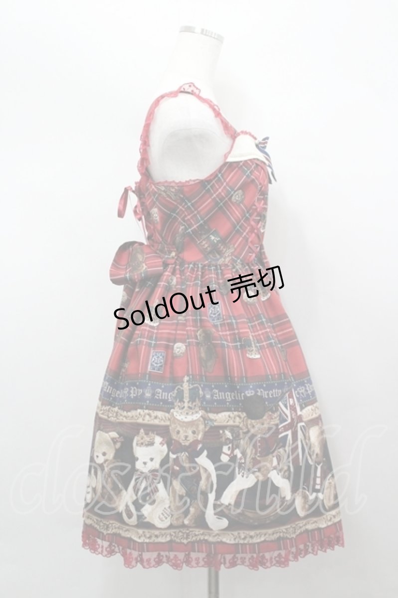 画像4: Angelic Pretty / British Bearジャンパースカートセット ジャンパースカート単品  赤 I-26-04-19-057-AP-OP-SA-ZI (4)