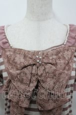 画像3: axes femme / レースBIGリボンボーダー半袖カットソー  アワピンク I-26-04-19-022-AX-TO-SA-ZI (3)