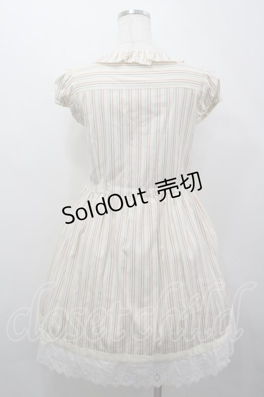 画像3: MILK / スイートピードレス  クリームストライプ I-26-04-19-067-ML-OP-SA-ZI (3)