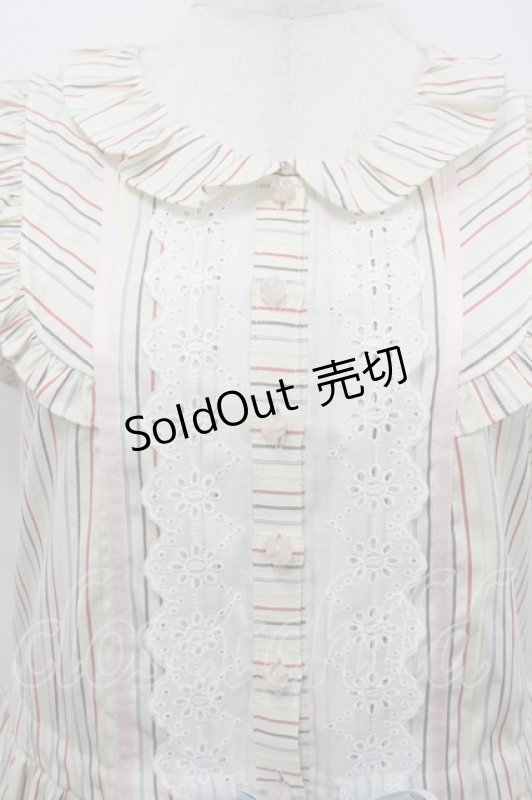 画像5: MILK / スイートピードレス  クリームストライプ I-26-04-19-067-ML-OP-SA-ZI (5)