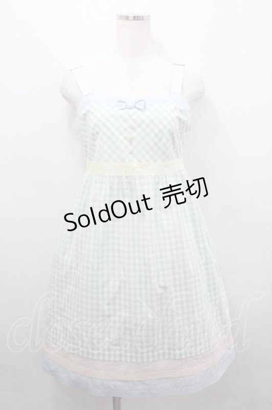 画像1: MILK / BeBeギンガムドレス  メロンギンガム I-26-04-19-068-ML-OP-SA-ZI (1)
