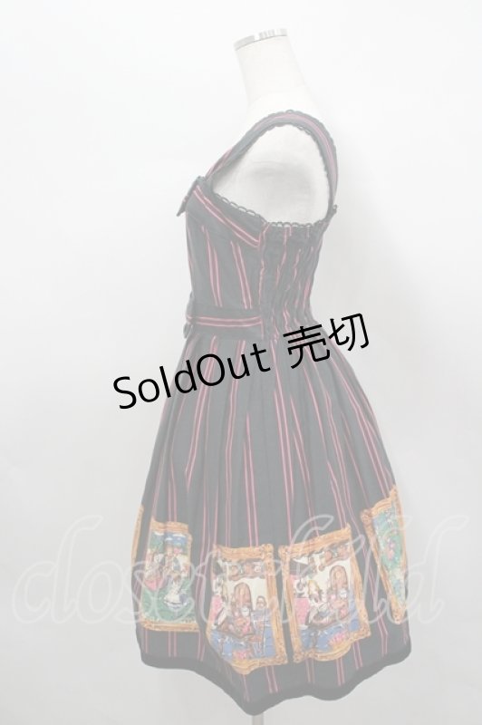 画像2: Emily Temple cute / 童話ノースリーブワンピース  クロ×アカ I-26-04-19-069-ET-OP-SA-ZI (2)