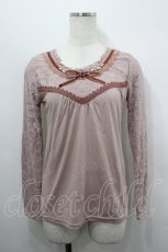 画像1: axes femme / 袖総レースインナーPO M アワピンク I-26-04-19-024-AX-TO-SA-ZI (1)