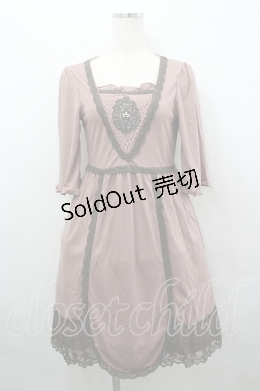 画像1: axes femme / カメオレースカットワンピース M ピンク I-26-04-19-073-AX-OP-TE-ZI (1)