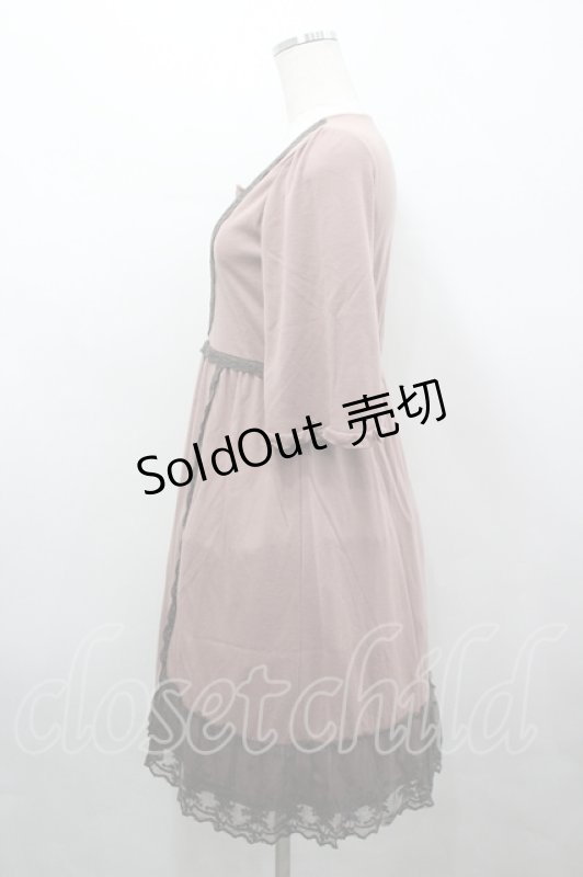 画像2: axes femme / カメオレースカットワンピース M ピンク I-26-04-19-073-AX-OP-TE-ZI (2)