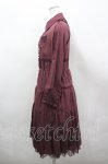 画像2: axes femme / ファーティペット付ロングシャツワンピース M ワイン I-26-04-19-074-AX-OP-TE-ZI (2)