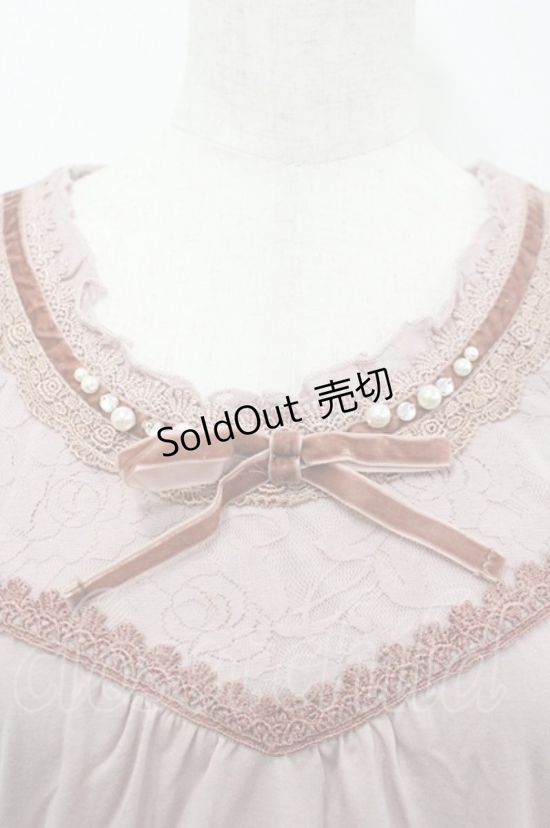 画像3: axes femme / 袖総レースインナーPO M アワピンク I-26-04-19-024-AX-TO-SA-ZI (3)