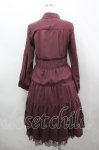 画像3: axes femme / ファーティペット付ロングシャツワンピース M ワイン I-26-04-19-074-AX-OP-TE-ZI (3)