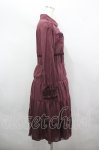 画像4: axes femme / ファーティペット付ロングシャツワンピース M ワイン I-26-04-19-074-AX-OP-TE-ZI (4)