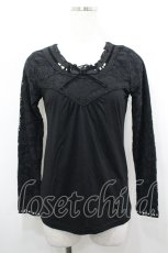 画像1: axes femme / 袖総レースインナーPO M クロ I-26-04-19-025-AX-TO-SA-ZI (1)