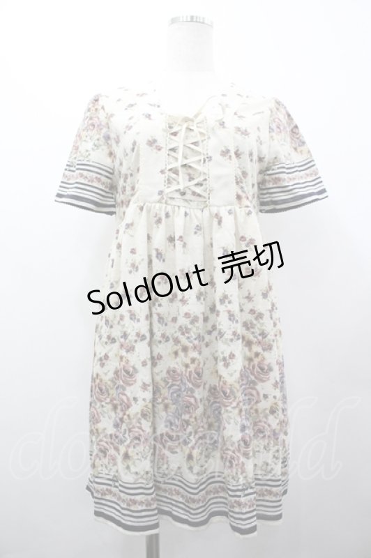 画像1: axes femme / ジャガード大花パネル柄チュニック M キナリ I-26-04-19-080-AX-OP-TE-ZI (1)