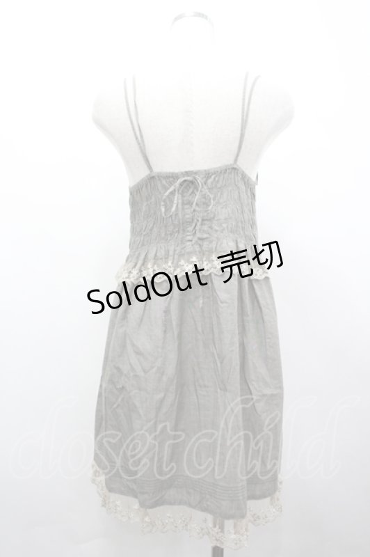 画像2: axes femme / レースキャミチュニック M グリーン I-26-04-19-083-AX-OP-TE-ZI (2)