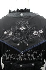 画像3: Ozz oneste / 薔薇刺繍ZIPワンピース  黒×青 I-26-04-19-088-OO-OP-TE-ZI (3)