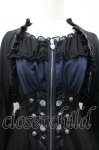 画像4: Ozz oneste / 薔薇刺繍ZIPワンピース  黒×青 I-26-04-19-088-OO-OP-TE-ZI (4)