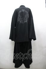 画像2: ililil / 【呑尾蛇蓮華】現代和装スウェット セットアップ F 黒 I-26-04-19-089-PU-BL-TE-ZI (2)